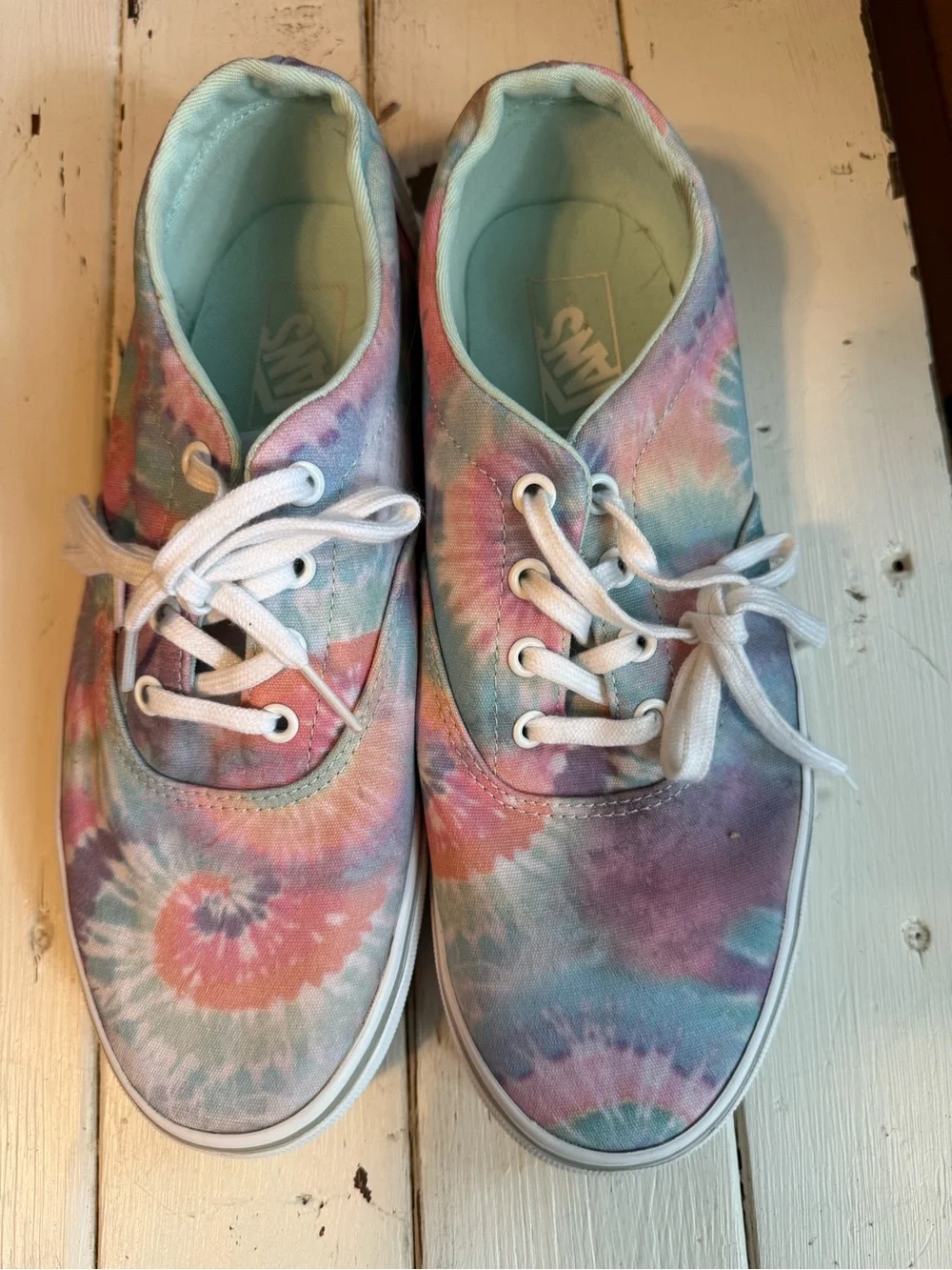 Vans Pastel Tie-dye Low Top Sneakers Women's Size 9.5 - Picture 2 of 13